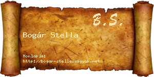 Bogár Stella névjegykártya